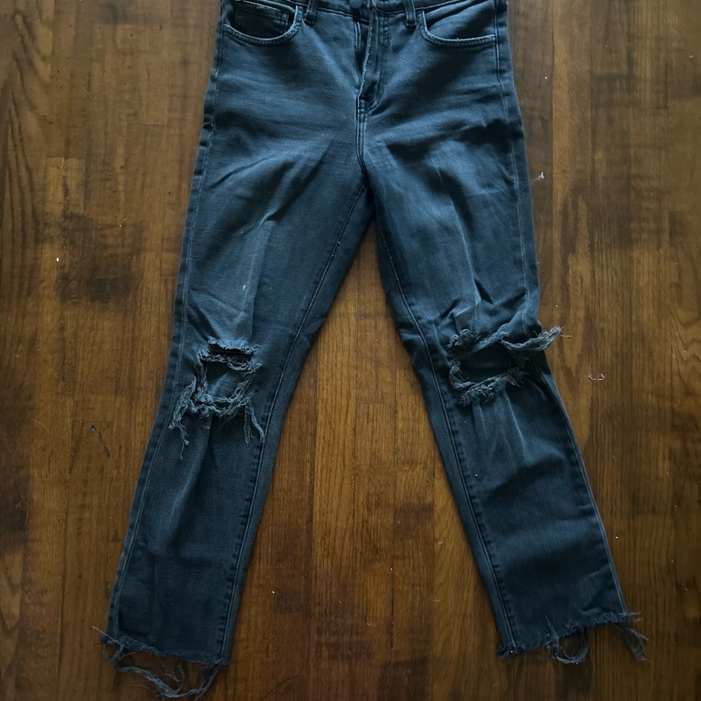 L'AGENCE Black Distressed Skinny Jeans